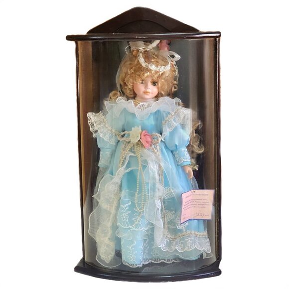 Vintage Porcelain Doll Goldenvale Limited Edition Angie in Wooden Case w/ COA - Picture 1 of 10